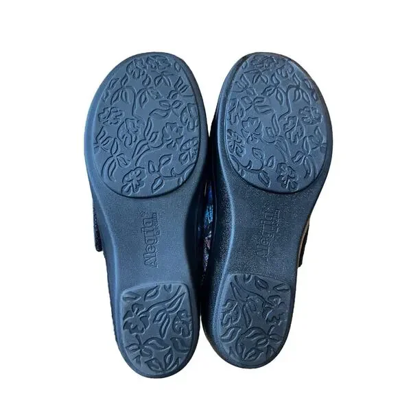ALEGRIA Size 37 Lauryn LAU-885 Floral Loafer Comfort Shoes Purple Blue - Picture 4 of 7